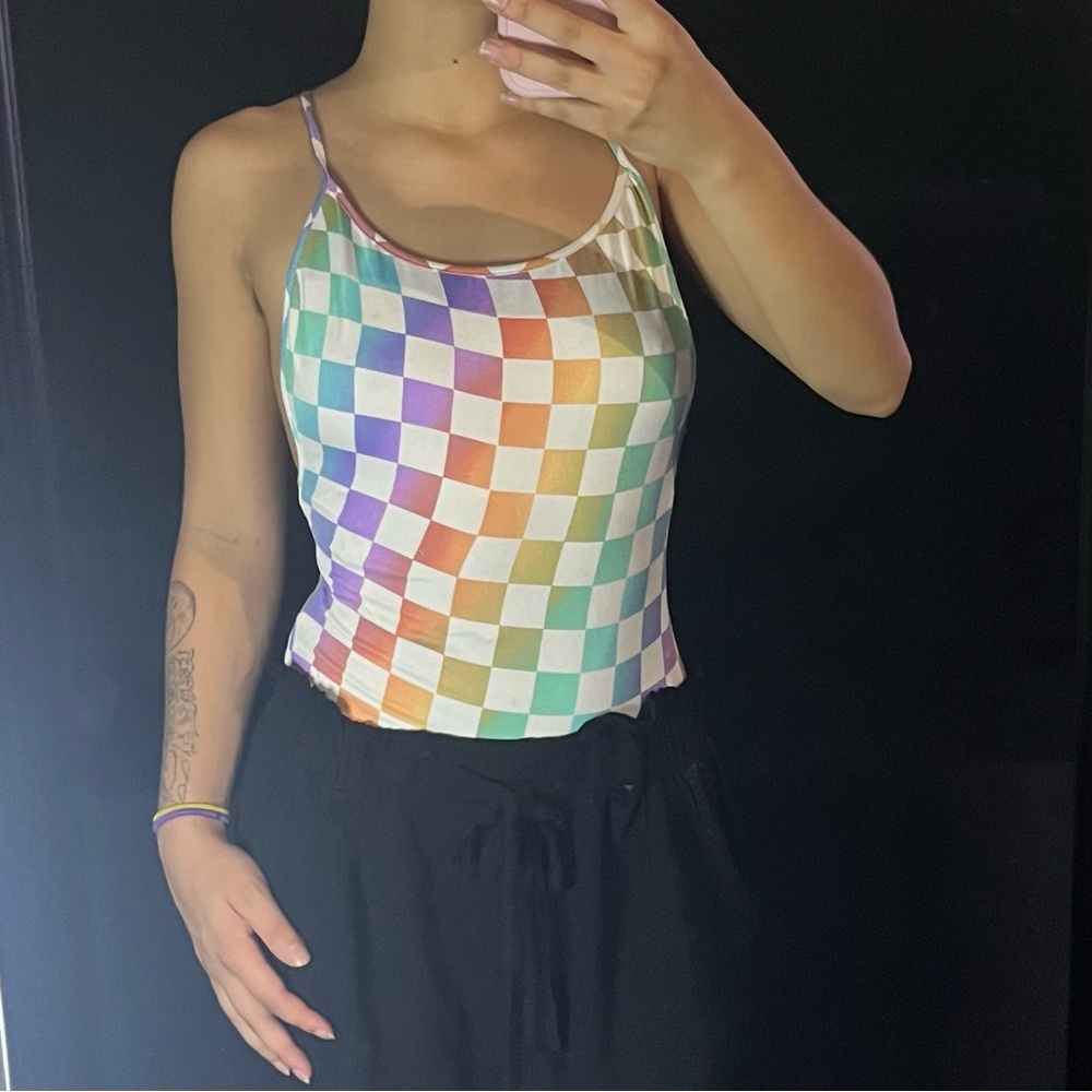 Rainbow Checkered Festival Rave One Piece